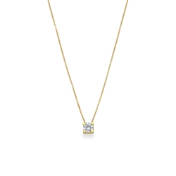 Collier en or jaune 18 carats avec petit zircon