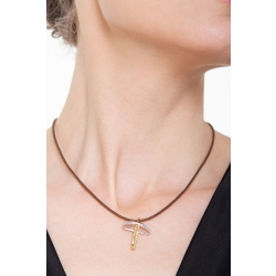 Pendentif croix en or blanc et jaune 18k 2,5 cm 2