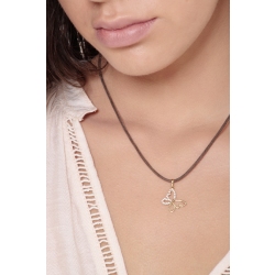 Colgante mariposa con circonitas en oro amarillo de 18k 2