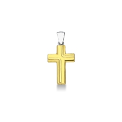 18k yellow gold cross pendant 