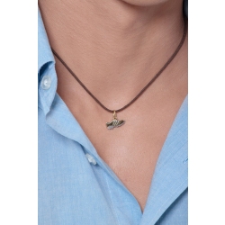 Football shoe pendant in 18k yellow and white gold 2