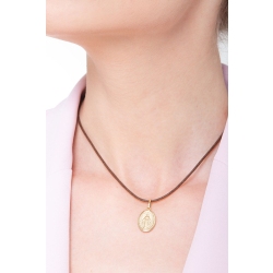 18k yellow gold Virgin Mary pendant 2