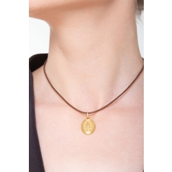 Médaille sacrée en or jaune 18 carats 2