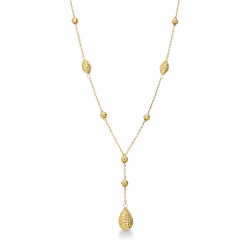 18k yellow gold necklace with drops 