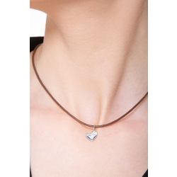 Colgante corazón en Oro Blanco 18k con circonitas 2