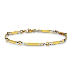 Bracelet 18k White Gold, Gold with small bars
