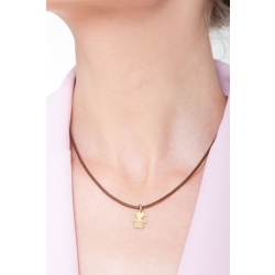 Pendentif en forme de silhouette de fillette en or jaune 18k 2