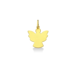 Golden angel pendant, 18k yellow gold