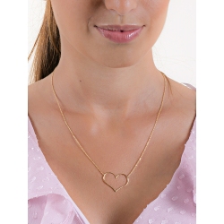 Collier avec cœur en or jaune 18k 2