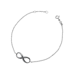 18k white gold infinity bracelet