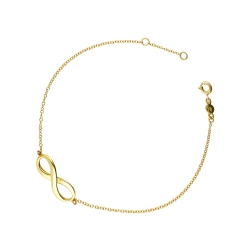 Pulsera de mujer Infinito en Oro Amarillo de 18k infinito