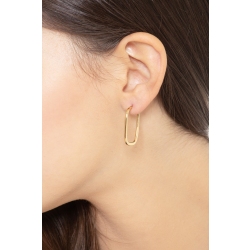 Yellow gold 18k rectangular earrings 2