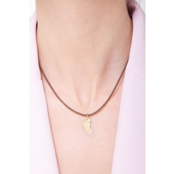 Colgante en forma de pie en oro amarillo 18k  2