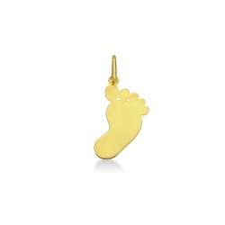 Colgante en forma de pie en oro amarillo 18k 