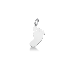 Pendentif Petit Pied en Or Blanc 18k