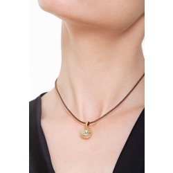 Soccer ball pendant in 18k yellow and white gold 2