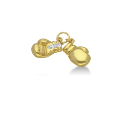 Pendentif gants de boxe en or jaune et blanc 18k