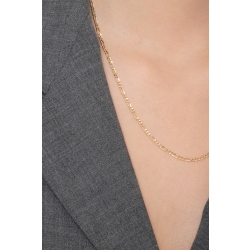 Collar en Oro Amarillo 18k malla groumette plana 50 cm 2
