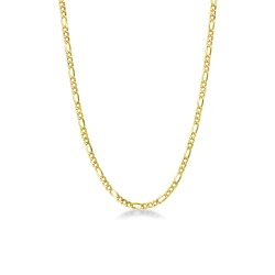 Collier en Or Jaune 18k maille gourmette plate 50 cm