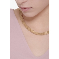 Big foxtail necklace in 18k yellow gold, 45 cm 2