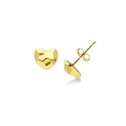 Pendientes corazón oro amarillo 18k