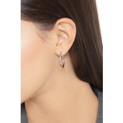 18k white gold twisted hoop earrings  2