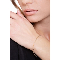 Bracciale in oro giallo, bianco e rosa 18k con palline colorate 2