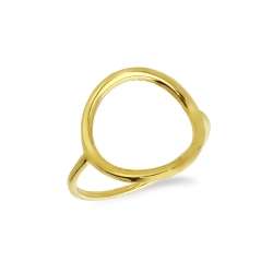 18k yellow gold circle ring 