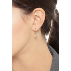Boucles d'oreilles en or jaune 18k cœur 2
