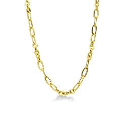 Collar con cadena de eslabones en oro amarillo de 18kt