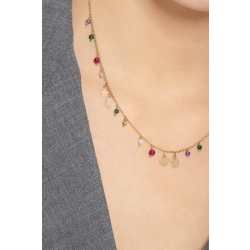 18k yellow gold necklace with charms 2