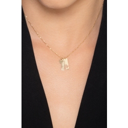 Necklace in 18k yellow gold with 3 Love pendants 2