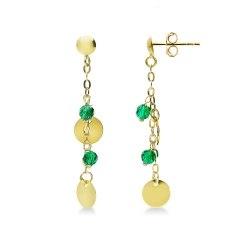 Pendientes cadena oro 18K Cascada