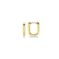 Orecchini di forma rettangolare in oro giallo 18k