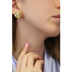 Pendientes de botón en oro amarillo de 18k 2