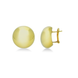 Boucles d'oreilles bouton en or jaune 18k