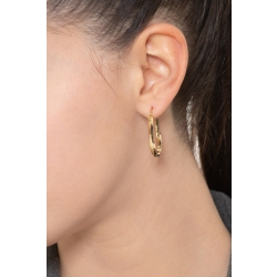 Pendientes en oro amarillo 18k de forma ovalada cuadrada 2