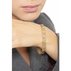 Brazalete de eslabones flexibles en oro amarillo y blanco de 18k 2