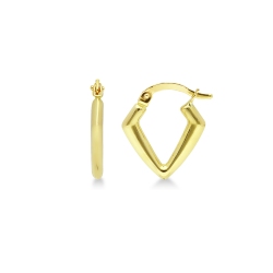 Pendientes en oro amarillo 18k de tubo cuadrado hueco
