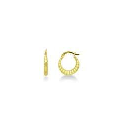 Aros en oro amarillo 18k de 1,4 cm