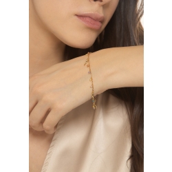 Pulsera de oro 18K piedras de colores 2