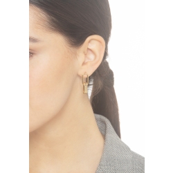 18k yellow gold paper clip drop earrings 2