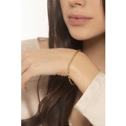 Pulsera en oro amarillo 18k con eslabones ovalados cm 17 2