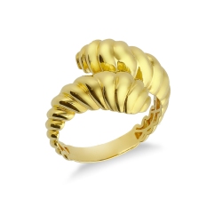 18k yellow gold TOI et MOI ring