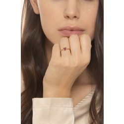 Bague en or rose 18k avec zircons 2