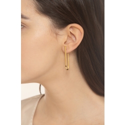 Pendientes ovalados oro amarillo 18k huecos 2