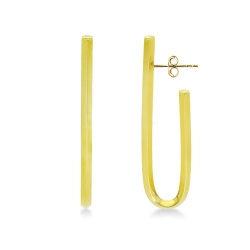 Pendientes ovalados oro amarillo 18k huecos