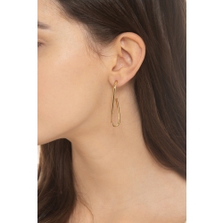 18k yellow gold crossed earrings  2