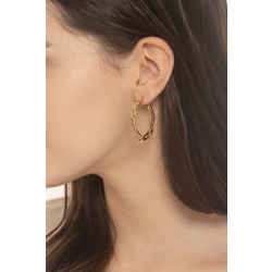 18k yellow gold earrings paper clip 2