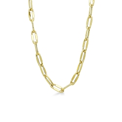 Collana maglia a catena lucida in oro giallo 750